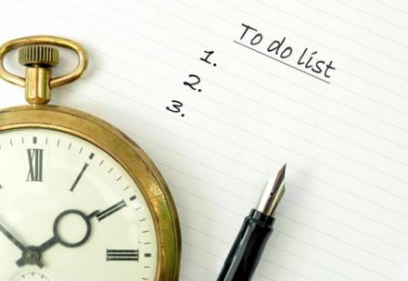making a to do list